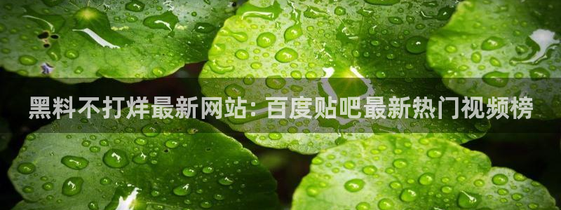 58吃瓜今日吃瓜入口:黑料不打烊最新网站: 百度贴吧最新热门视频榜